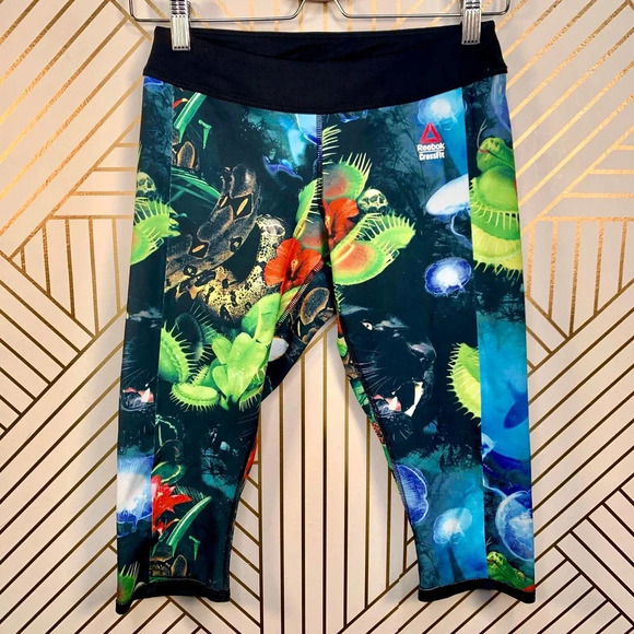 Reebok Crossfit Reversible‎ Hidden Jungle Capri - Picture 1 of 11